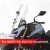 For QJMOTOR SRK 600/550 Motorcycle Windshield Screen Shield Windscreens Wind Deflectors Front Glass Increased Accessories