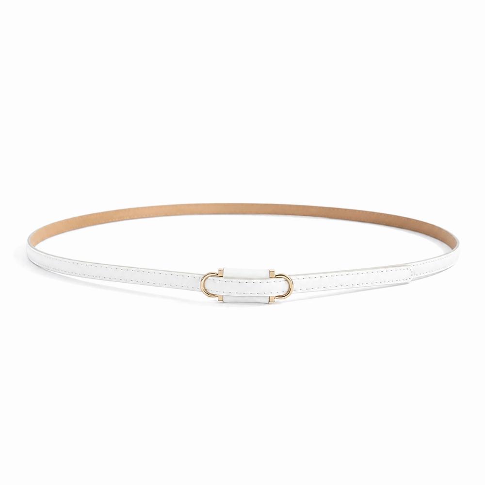 PU Leather Slim Belt Thin Dress Belt Simple Waist Belt  Women Accessories