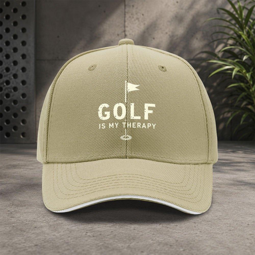 GolfThemed Adjustable Baseball Cap for Unisex Women Lightweight Duckbill Hat with Toggle Closure Hand Washable