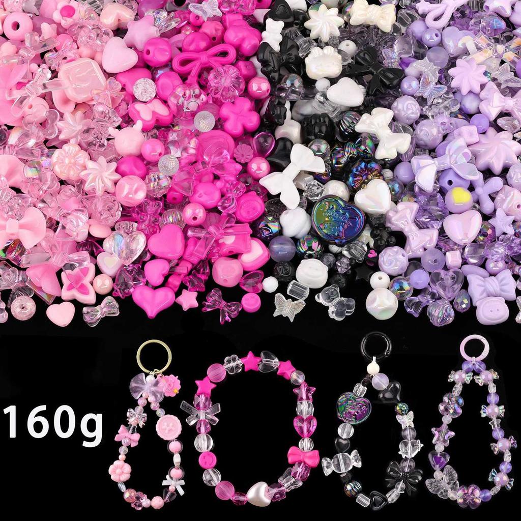 1 Beutel Mischstil Candy Farbe Acrylperlen für DIY Handgemachte Armband Schmuckherstellung Handykette Zubehör
