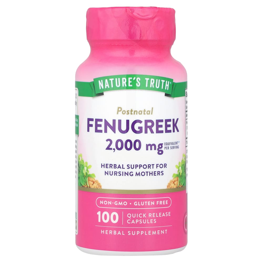 Nature's Truth Fenugreek 2000mg Capsules, 100 Count