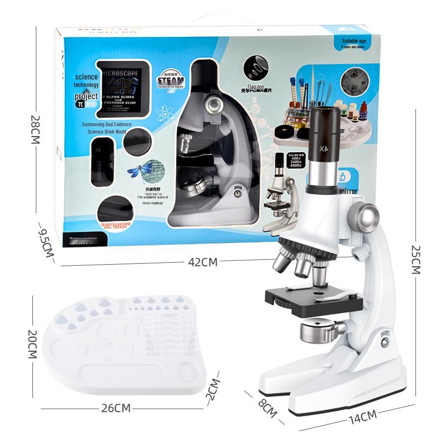 Calibrated 4800x Microscope Science Set for Elementary Students