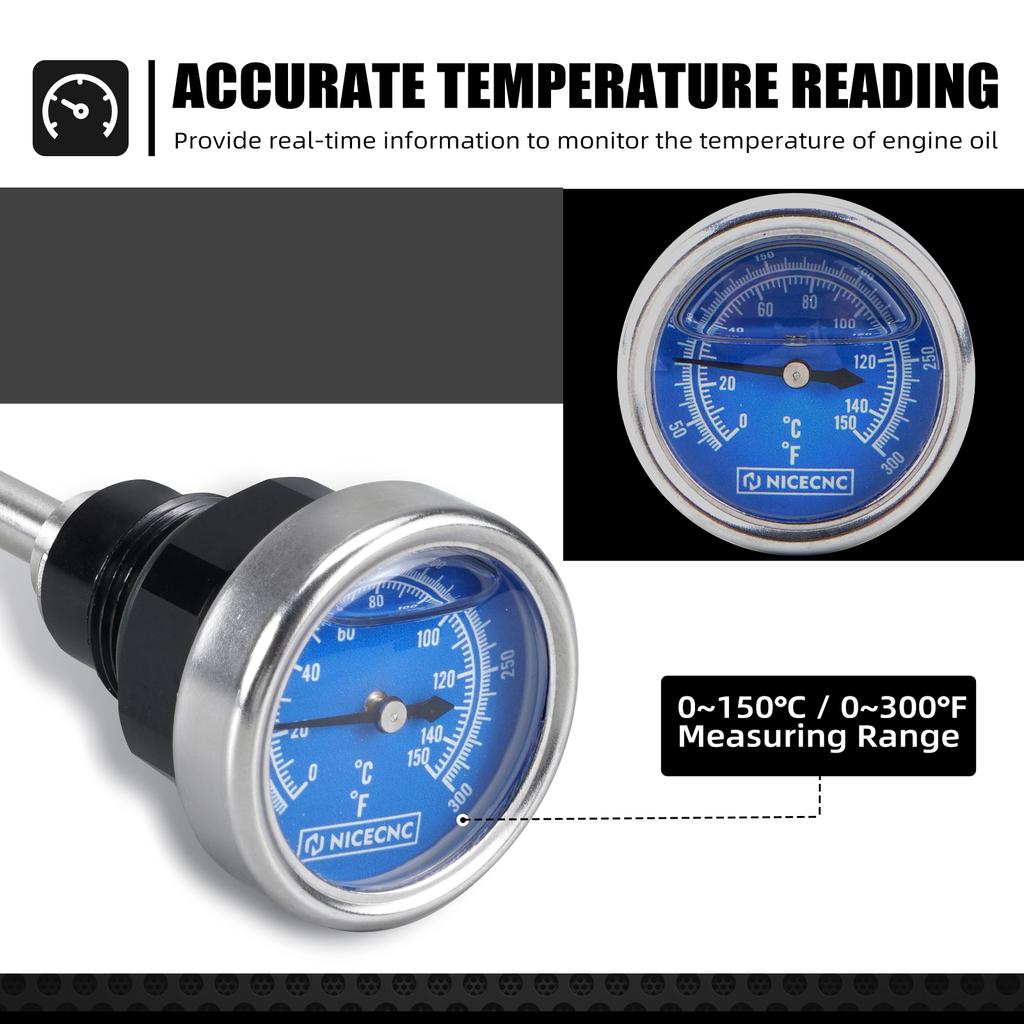 NICECNC For Suzuki DRZ400SM DRZ400S DRZ400 DR-Z 400 DR-Z 400SM DR-Z 400S 2000-2024 2023 Oil Temperature Thermometer Dipstick