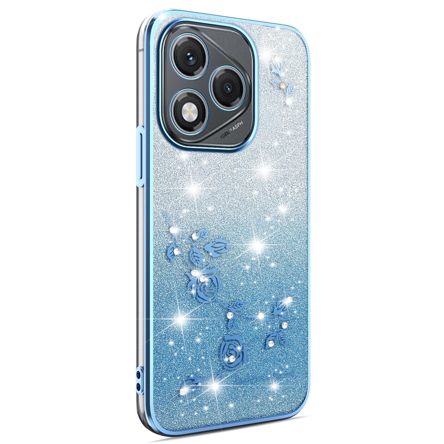 

KADEM Чехол для Honor 400 Lite 5G Цветочный TPU Гибкий Градиентный Чехол для Телефона Blue