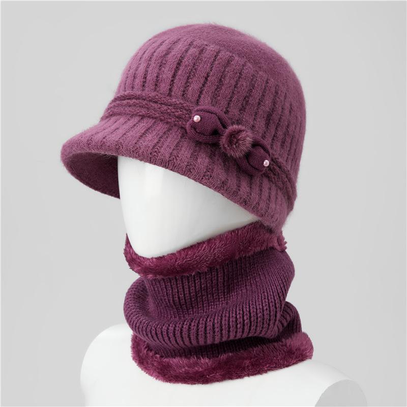Hat Women's Autumn and Winter Knitted Hat Warm and Cold Hat Wool Hat