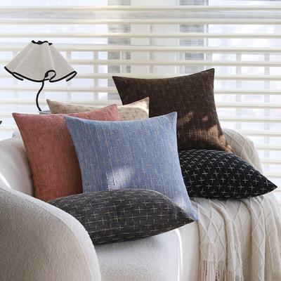 Summer Plain Linen Living Room Sofa Bed Pillow Pillow Case Woven Texture Cushion Cover Pillow