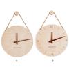 Simple Design Wooden Nordic Sling Wall Clock for Creative Home Living Room Decor
