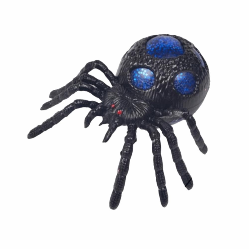 Novelty Black Spider Spoof Squeeze Toy Gold Glitter Filled Halloween Spider Squishy  Holiday Party
