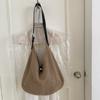 Borsa in Maglia Stile Coreano per Donna Borsa a Spalla Uncinetto Lavorazione a Rete Grande Capacità Borsa da Spiaggia Estiva Borsa a Mano Casual Quotidiana KTB
