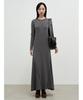 Anggae Gabrielle Melange Long Dress Gray