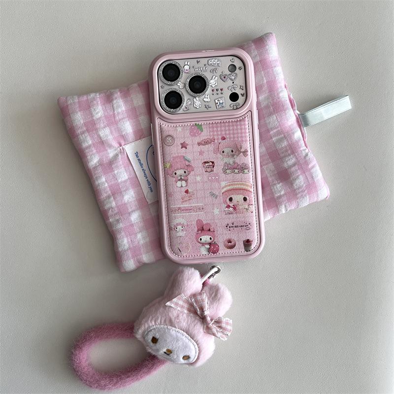 

Рожевий клітчастий чохол-пончик My Melody для iPhone 17/16ProMax/15/14 Apple 14