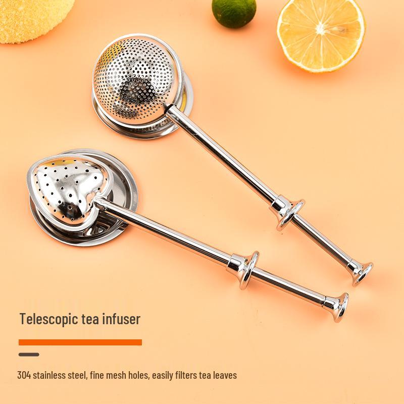 Stainless Steel Handle Press Tea Infuser & Strainer