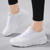 Women's Autumn Flyknit Thick Sole Casual Running Shoes - Breathable Mesh, Large Size, Comfortable Sport Sneakers for Mom