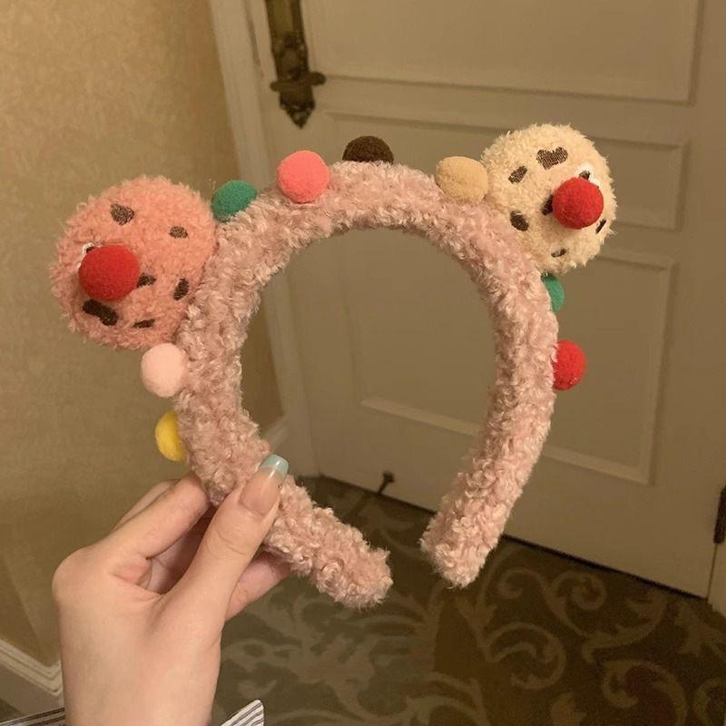 Cartoon Plush Headband: Cute Hair Accessory for Women & Kids, Perfect for Face Washing