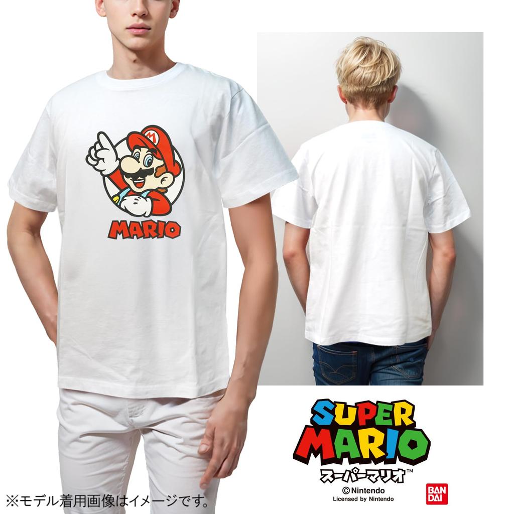 Super SUPER Mario [Fineplus] T-shirt, short-sleeved, Mario, MARIO, print, merchandise, character.