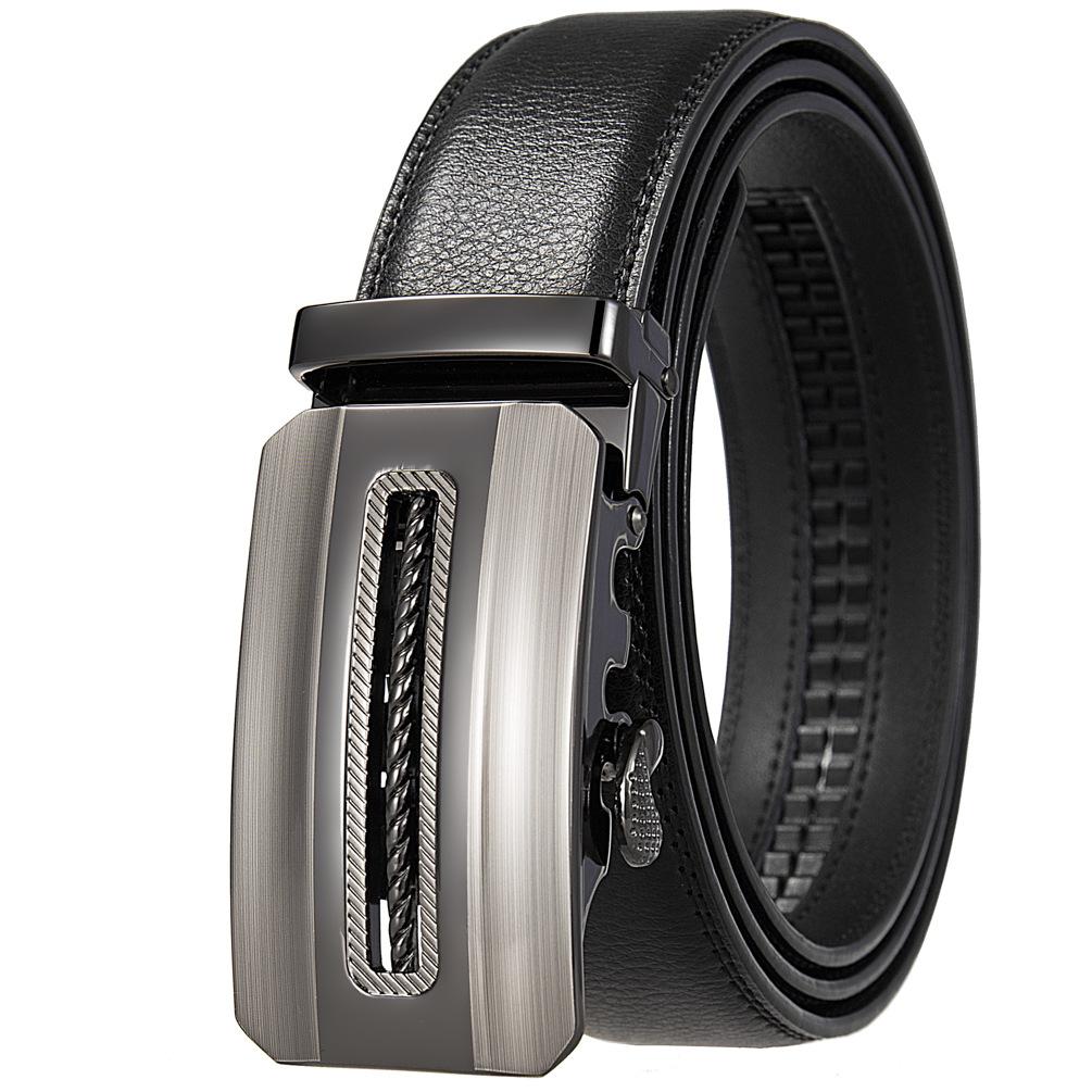 1Pcs Casual Men'S Belt, Fashion Casual Business Cowhide Belt, Automatic Buckle Belt Ly36-40 3688-1