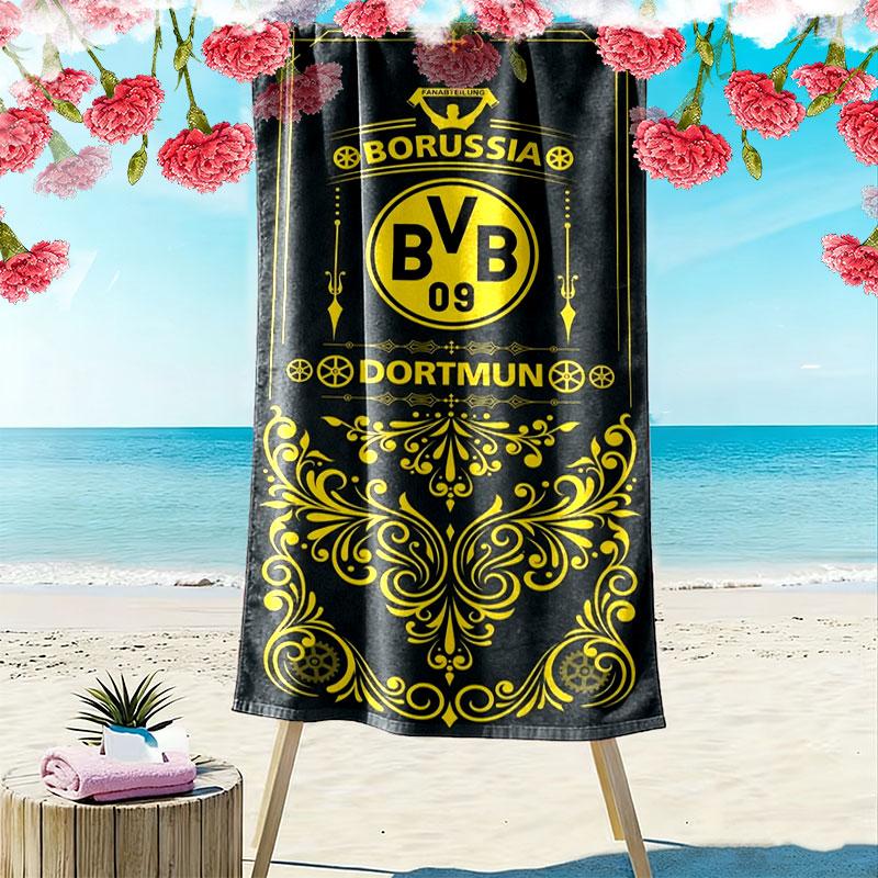 Borussia Print Beach Towel, Large Soft Quick Dry Towel for Beach Camping Swimming