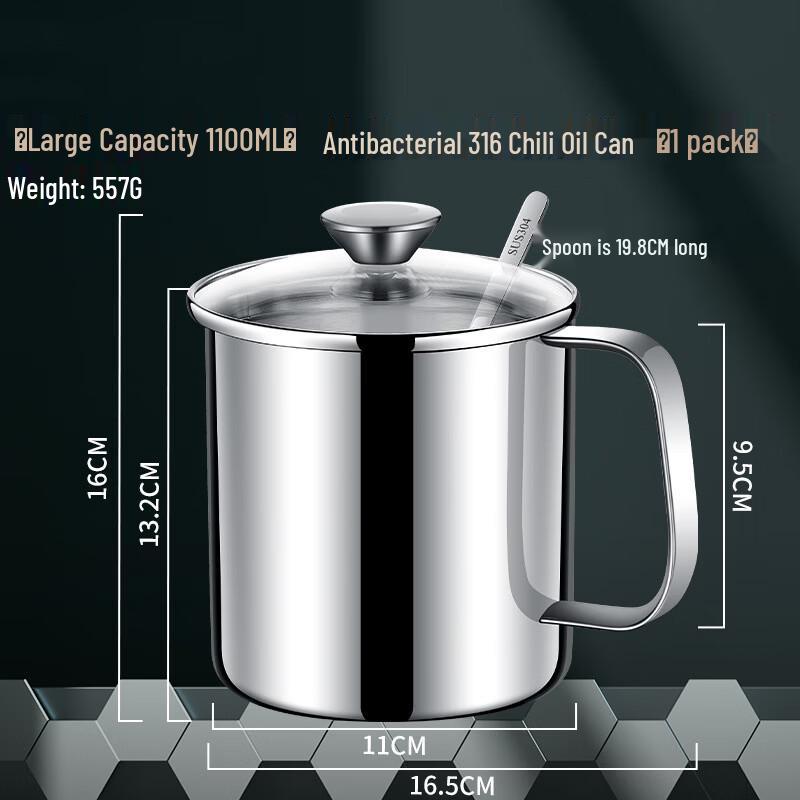 Sanhe 316 Stainless Steel Moisture-Proof Seasoning Jars with Spoons