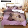 Hamster Duvet Cover King Queen Size Family Pet Guinea Pig Bedding Set for Kids Boys Girls Lovely Mini Animal 2/3pcs Quilt Cover