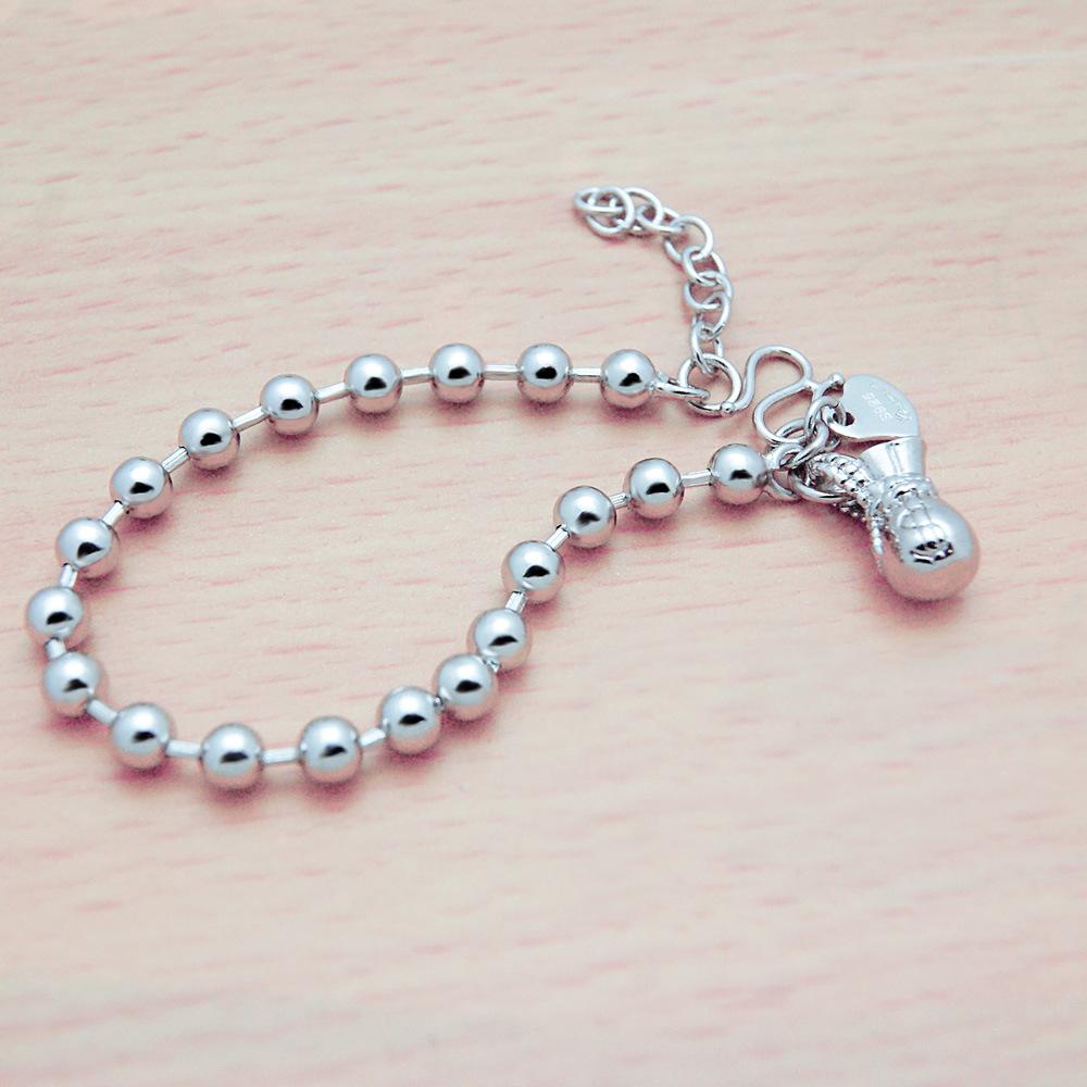 Retro Round Bead Lucky Bag Bracelet Simple Women'S Electroplated Platinum Versatile Money Bag Jewelry