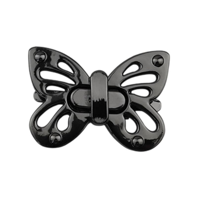 Functional Metal Twist Lock For Bags Butterfly Design Secure Mechanism Practical Handbag Hardware Accessory