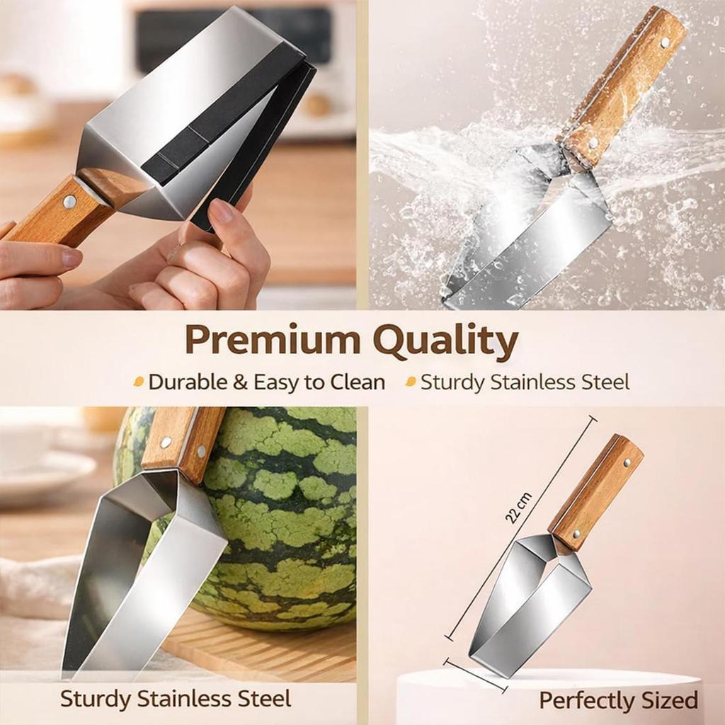 Stainless Steel Watermelon Slicer With Ergonomic Handle Triangle Watermelon Cutter Slicer Tool Home Kitchen gadgets