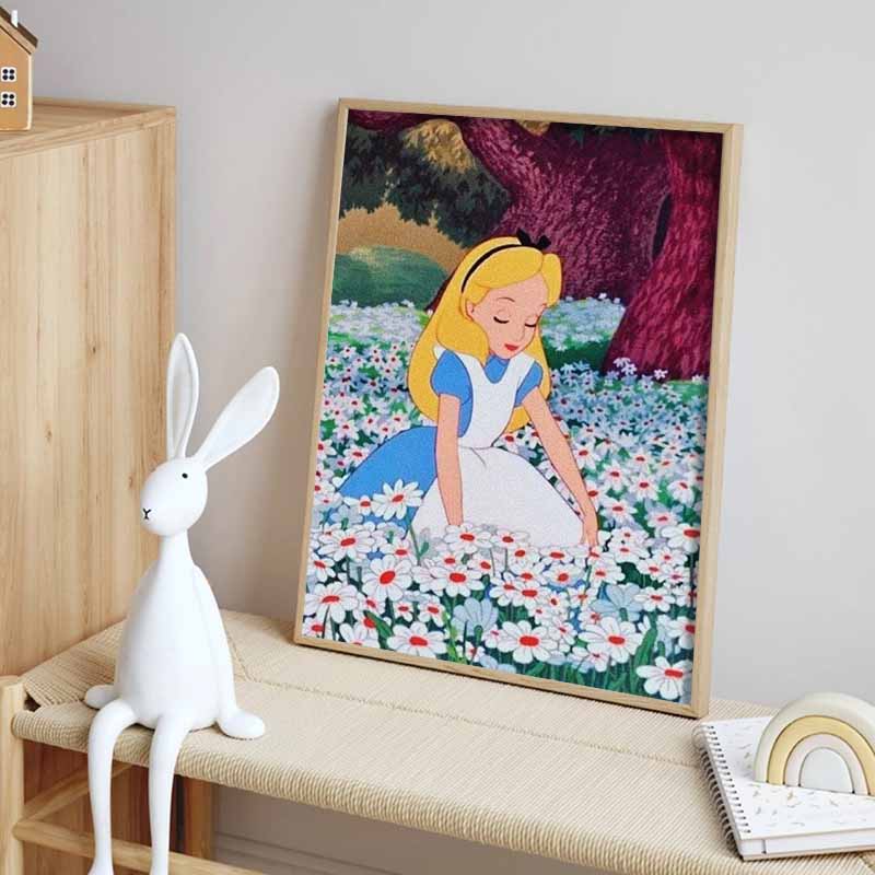 Disney Diamond Painting Alice in Wonderland Animation Cartoon Cross Stitch Diamond Painting Mosaic Embroidery Wall 5D DIY Artist Home Decor Gift