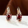 Crystal Hoop Earrings Engagement Earring for Women Boho Jewelry Accessories
