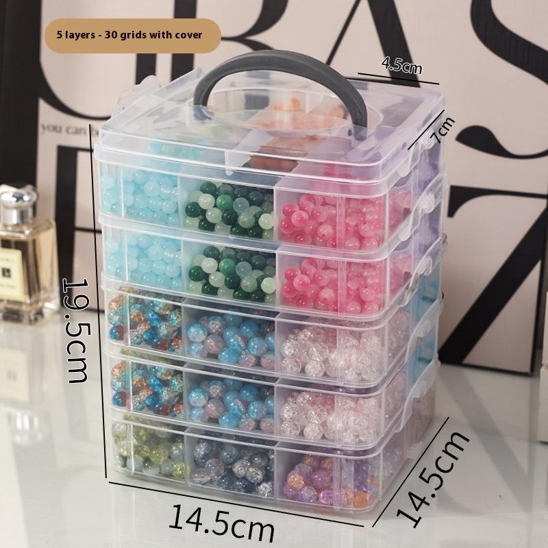 1/2/3/4 Tier Transparent Adjustable Stackable Compartment Slot Plastic Storage Box For Organizing Toys Jewelry Accessories