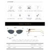 Cat-eye Sunglasses, Metal Frameless Design, Unisex, Suitable for Outdoor Wear and Fashion Shows, with Rivet Detailing On the Arms