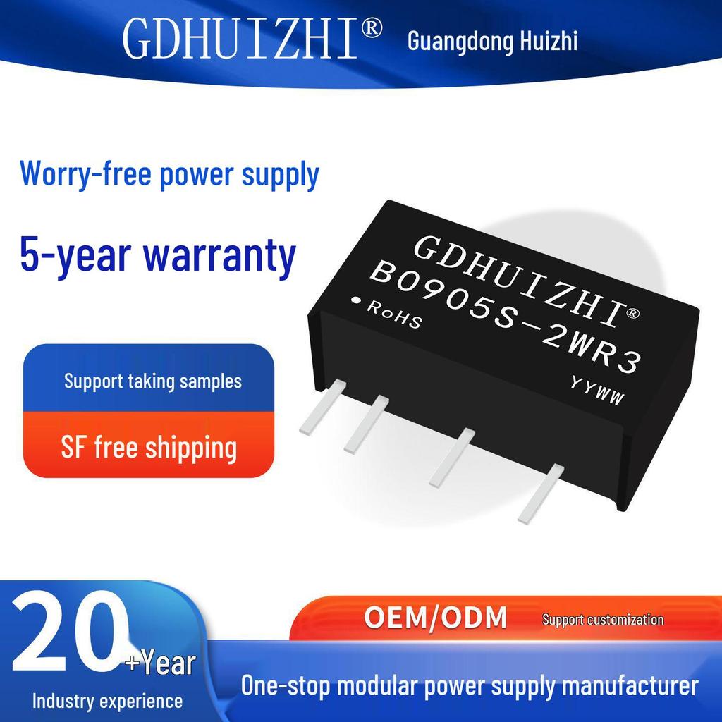 9V To 5V DC-DC Industrial Module B0905S-2WR3: Isolated Power Supply with Short-Circuit Protection and Low Power Consumption