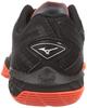 Mizuno Wave Claw EL 2 Wide Badminton Shoes, Fit, Lightweight, Flexible, and Resilient, All-Around Design, Black/Gray/Red, Size 23.0 cm, 4E