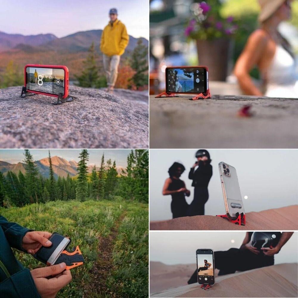 Fekete Hordozható Kártyatartó Asztali Kiegészítők Összecsukható Telefontartó Mobiltelefon