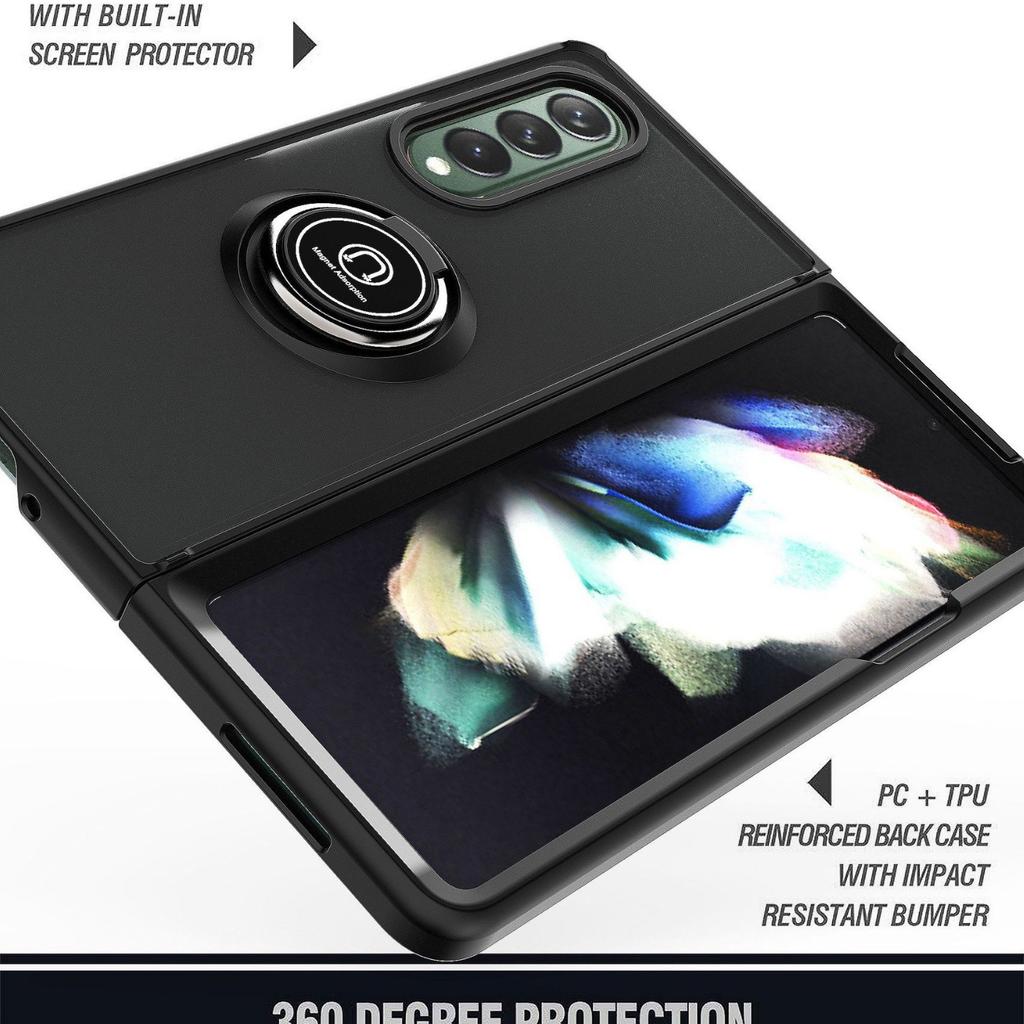 Hot-selling folding model is suitable for Samsung Z Fold1 bracket mobile phone case zfold1 Qiying matte anti-drop case.