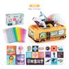 Baby Puzzle Early Education Cloth Book Toy Box Baby Ring Paper Cloth Book Simulation Train School Bus Can'T Be Torn And Drawn Tissue Box