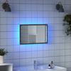 VidaXL LED Bathroom Mirror Sonoma Grey Engineered Wood, Bath Mirror, Bathroom Mirror with Lights, 834928