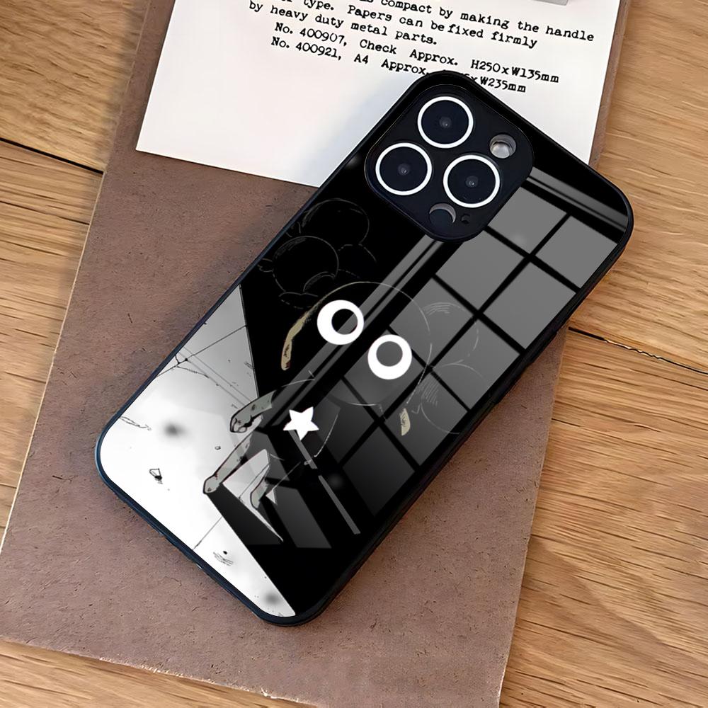 Keroro G-Gunsou Frog Phone Case For IPhone 17 Air 16 E Pro Max 15 14 13 Mini 12 Pro 11 Max Plus Black Glass Cover