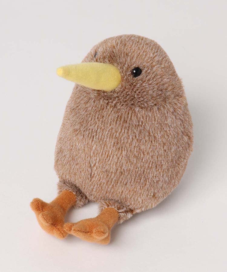 Bleu Bleuet Naito Design Institute Round Kiwi Plush Toy (Dark Brown)