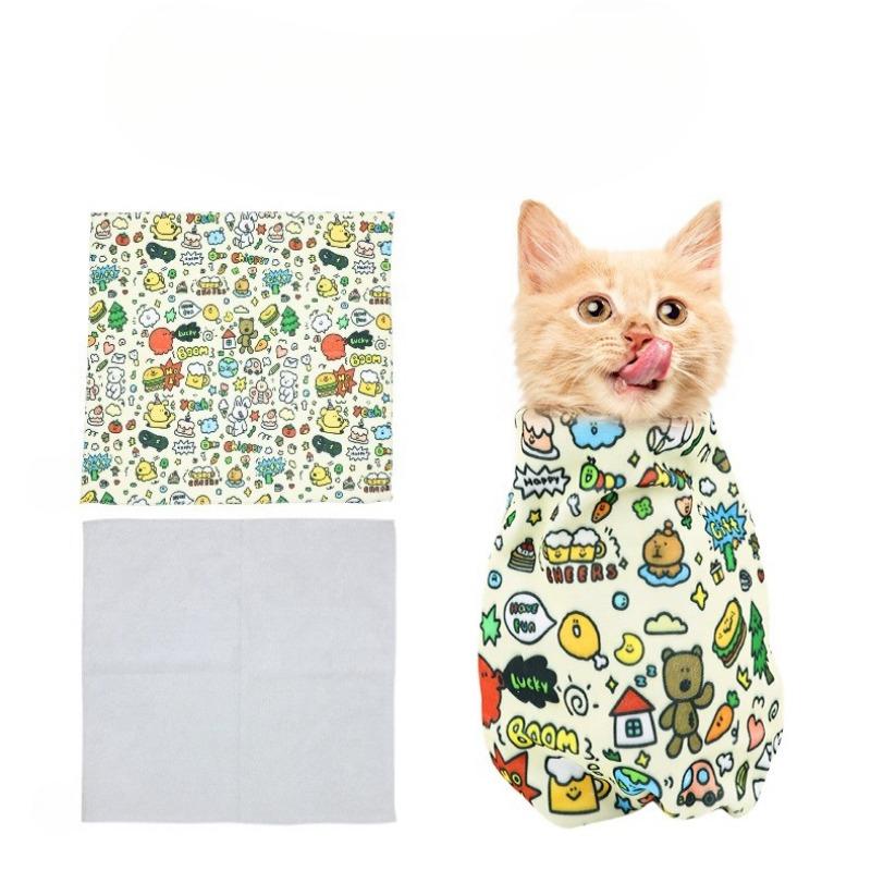 Cat Fixed Cloth, Cat Cloth, Pet Blanket, Self-adhesive Cloth, Cat Cleaning, Insect-repellent, Scratch-proof and Anti-running Cloth, Storage Bag