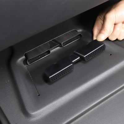 2 Pcs For Toyota FJ Cruiser 2007- ABS Black Car Seat Under The Air Outlet Dust Cover Exhaust Hood Car Accessories