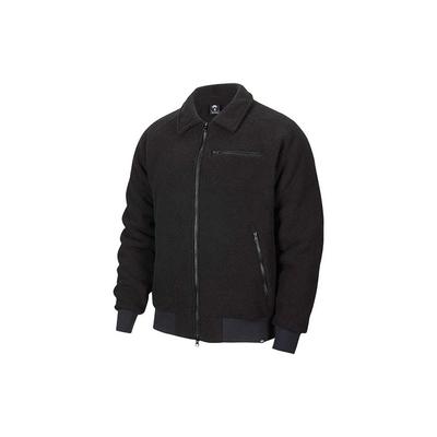 Veste de sport décontractée à col montant uni doublée polaire pour homme Vêtement d'extérieur Noir CK5286-010
