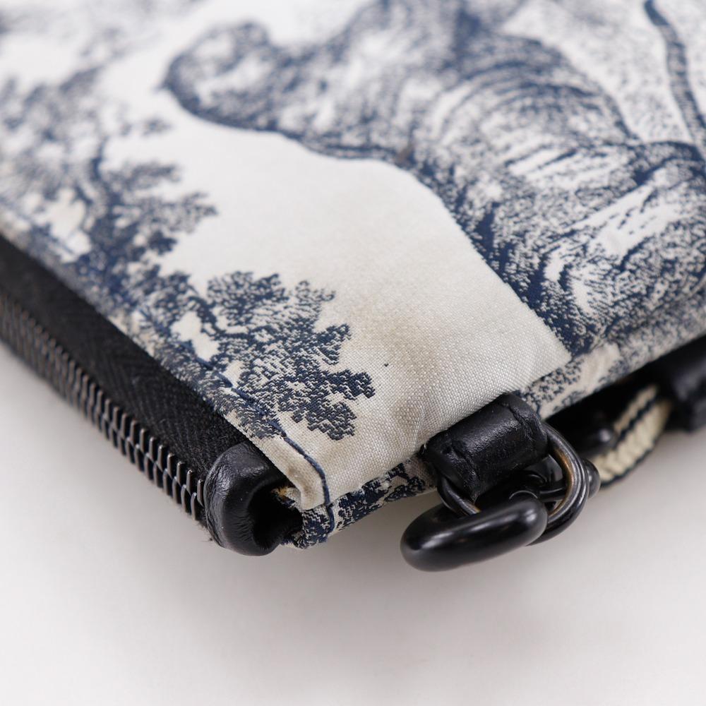 Dior Dior Travel Multifunction Shoulder Bag Toile de Jui Pouch Black / white Nylon Women Used