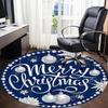 1pc Merry Christmas Chair Carpet for Office Non Slip, Machine Washable Rug for Office, Room Holiday Decor for Christmas, Birthday Polyester