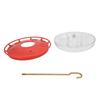 CourtyardShaped Bird Feeder Transparent Hanging Bird Water Feeder for Garden Terrace(Red )
