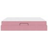 Storage Bed with Mattress Pink 160 x 200 cm Velvet