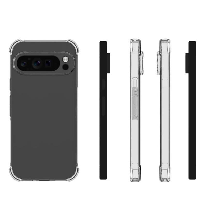 For Google Pixel 9 Pro XL Clear TPU Case WANLONFENG TM Series 2.0mm Phone Back Cover