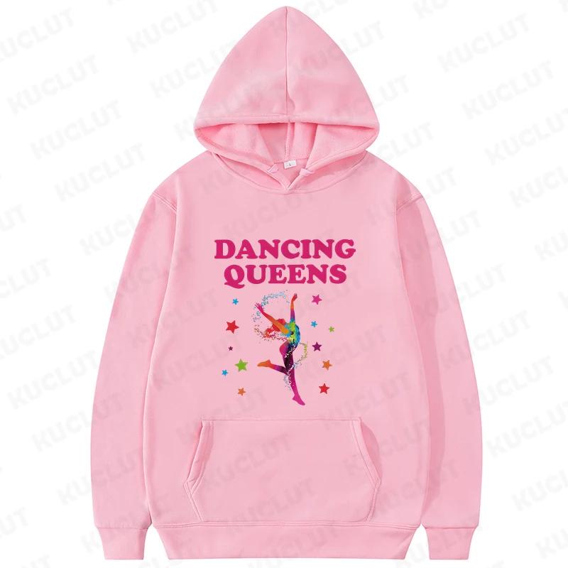 Dancing Queen Street Hoodie Fashion Team Bride Squad Sweatshirt Fleece Hooded Top Bachelorette Wedding Party Women Evjf Hoodies