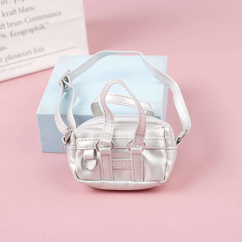 Fashion 1/6 1/12 Dollhouse Miniature Leather Suitcase Mini Bag Backpack Doll Luggage Box Handbag Shoulder Bag Leather Bag Purses