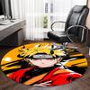 1 Stück NARUTO (4) Runder Teppich mit Aufdruck Stuhl Runder Teppich Geeignet für Schlafzimmer Wohnzimmer Heimdekoration Teppich