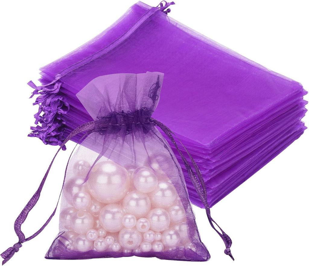 Organza Wedding Favor Drawstring Bag - Solid Color Gift & Jewelry Packaging